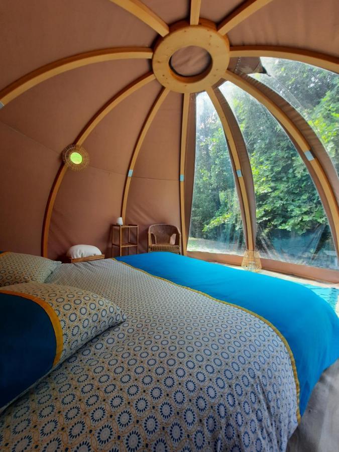 La Wigwam Bleu Du Domaine Du Pas De L'Ane Hotel Mios Bagian luar foto